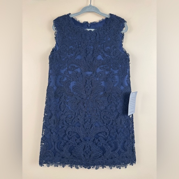 Tadashi Shoji Other - Tadashi Shoji Corded Tulle Sheath Dress in Navy
